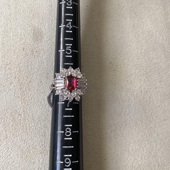 - 925 Lab Created Ruby Ring size 6.5 - Picture 5 of 5